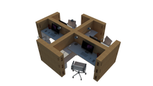 cowork hub - modular office-flexibility-dynamic-modular structures- diy-natural-cork-corkbrick