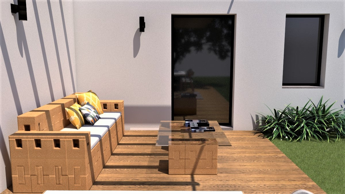 outdoor furniture- modular solutions- cork- natural-corkbrick