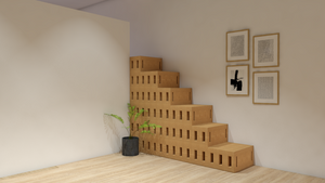 modular stairs- diy-stairs-furniture-home decor-natural-cork-corkbrick