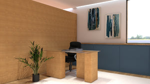 corkbrick - modular office - sustainable solutions - modular table - natural table- sustainable furniture- diy furniture